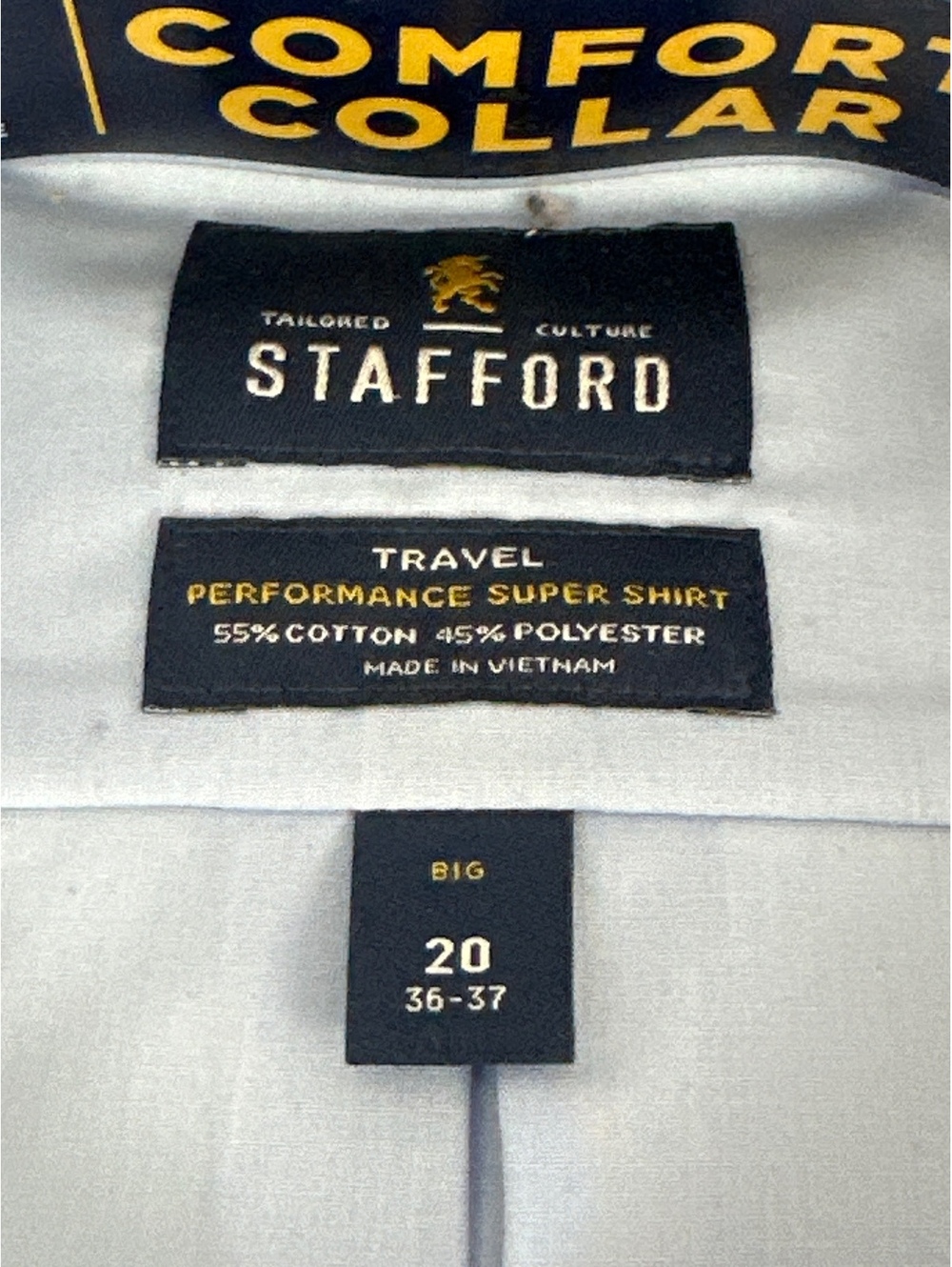Stafford Big Super Stretch Comfort Travel Performance Shirt, - Picture 2 of 4